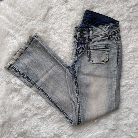 🌸3/$15🌸 WALLFLOWER Women's Bootcut Jeans Medium Wash Gray Denim Flared Size 28 - Picture 15 of 16